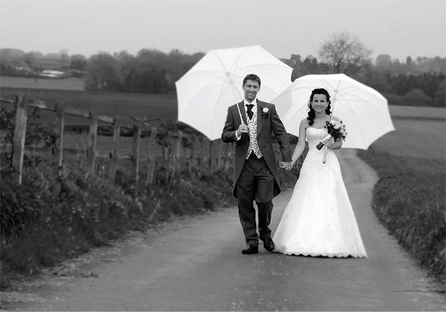 wedding day umbrellas