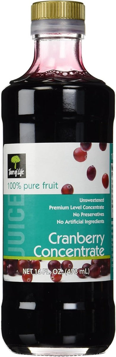 TREE OF LIFE: Juice Concentrate Unsweetened Cranberry, 16 Oz