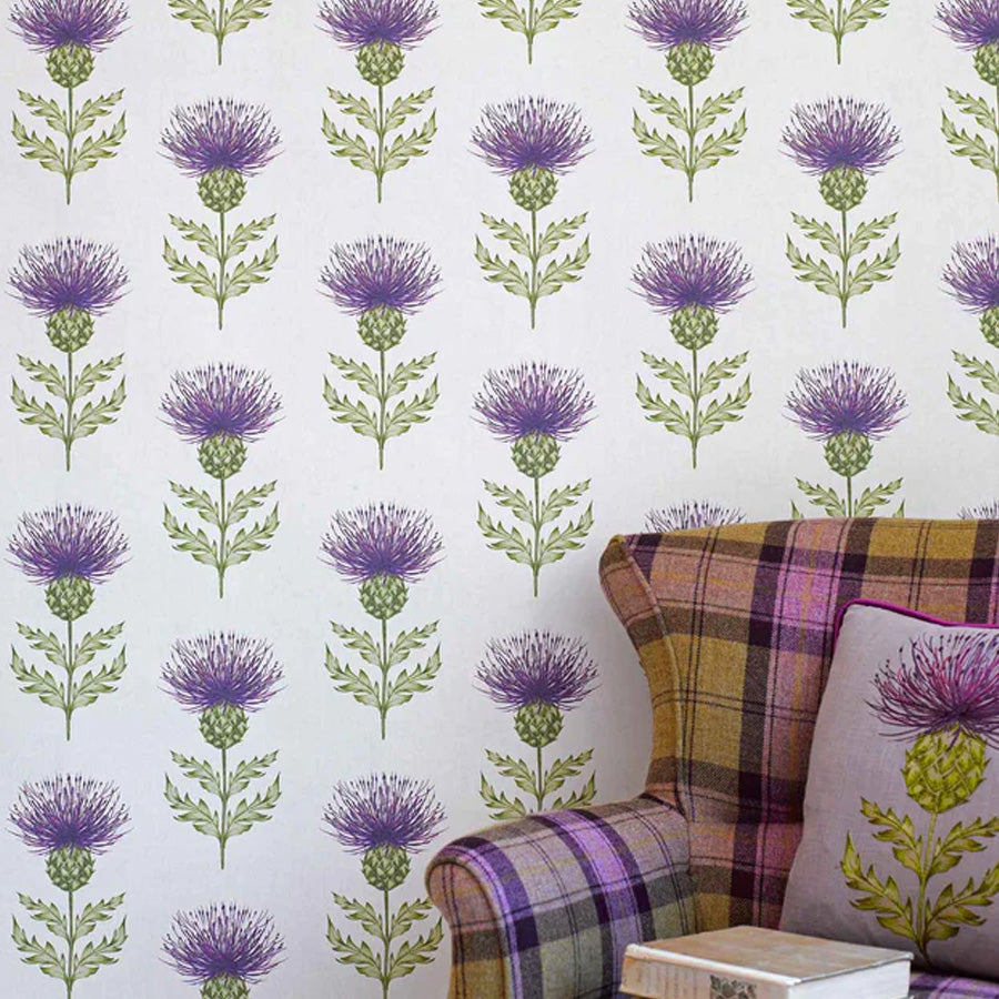 Nessy Small Damson Wide-Width - Wallpaper