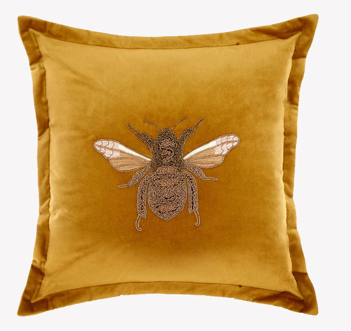 Layla Yellow Cushion with Bee