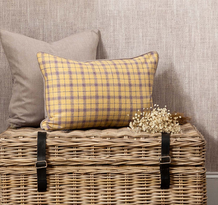 Painswick Dandelion Tartan Cushion