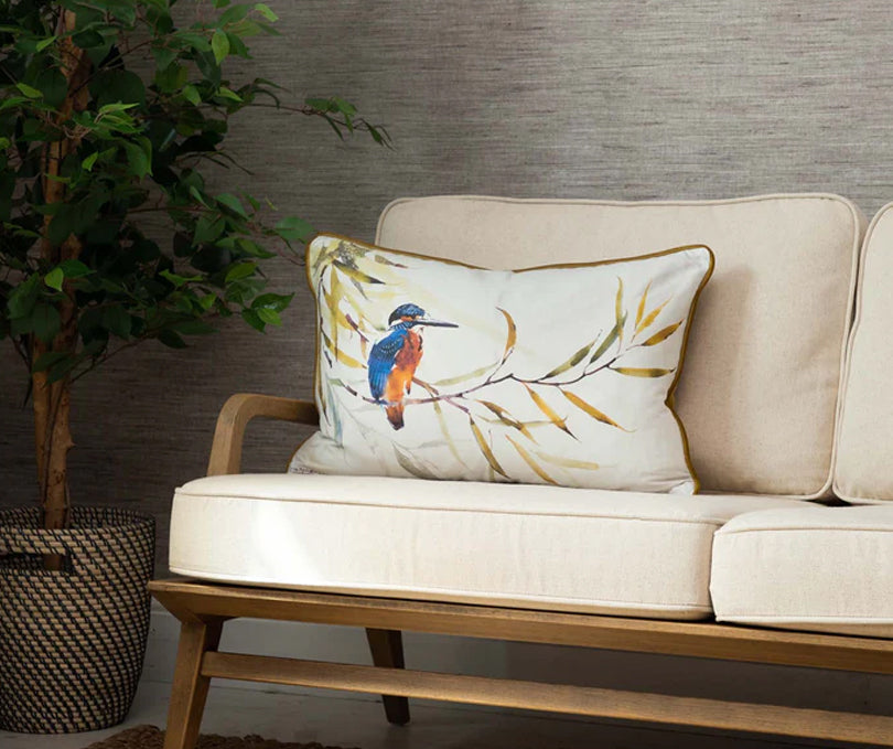 Darren Woodhead Kingfisher Evergreen Cushion - 60x40cm