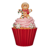Picture of Viv! Christmas Kerstbeeld - XXL Cupcake Gingerbread incl. LED - Kerst Display - 100cm