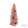 Picture of Viv! Christmas Kerstbeeld - Kerstboom met Kerstballen - pastel roze - 38cm