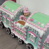 Picture of Viv! Christmas Kerstbeeld - XL Gingerbread Trein - Kerst Display - pastel - roze bruin - 92cm