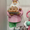 Picture of Viv! Christmas Kerstbeeld - Gingerbread Chef Kerstman - pastel - roze groen - 42cm
