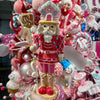 Picture of Viv! Christmas Kerstbeeld - Snoep Notenkraker - set van 2 - roze blauw - 32cm