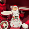 Picture of Viv! Christmas Kerstbeeld - Kerstman met Serveerschalen - rood wit - 55cm