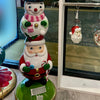 Picture of Viv! Christmas Kerstbeeld - XL Retro Elf, Sneeuwpop en Kerstman Stapelaar - groen rood wit - 94cm