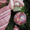 Picture of Viv! Christmas Kerstbal - Snoep Pailletten - set van 3 - glas - pastel kleuren - Ø8cm