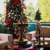 Picture of Katherine's Collection Kerstdecoratie - Draaimolen Twelve Days of Christmas - vijf gouden ringen met kerstelfjes - rood groen goud - 64cm - collector's item