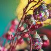 Picture of Viv! Christmas Kerst Decoratietak - Glitter Kerstballen - roze - 104cm