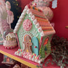 Picture of Viv! Christmas Kerstbeeld - Snoep Gingerbread Huis incl. LED Verlichting - pastel - 33cm