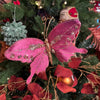 Picture of Viv! Christmas Kerstboomversiering - Vlinder op Clip - 2 stuks - paars - 20cm