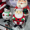 Picture of Viv! Christmas Kerstbeeld - Retro Sneeuwpop en Kerstman - set van 2 - rood wit groen - 16.5cm
