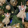 Picture of Viv! Christmas Kerstornament - Elfjes Glitterrok - set van 2 - wit goud - 18cm