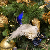 Picture of Viv! Christmas Kerstboomversiering - Vogel Glitter - goud wit - 15cm