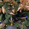 Picture of Viv! Christmas Kerstboomversiering - Vogels op Clip - set van 3 - zwart goud - 14cm