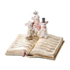 Picture of Viv! Christmas Kerstbeeld - Muziekboek met Zingende Muizen en Kaars - roze wit - 23cm