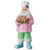 Picture of Viv! Christmas Kerstbeeld - Gingerbread Chef Kerstman - pastel - roze groen - 42cm