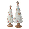 Picture of Viv! Christmas Kerstbeeld - Snoepgoed Gingerbread Boom - set van 2 - wit bruin rood - 33 en 38cm