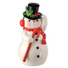 Picture of Viv! Christmas Kerstbeeld - XL Retro Sneeuwpop - wit zwart rood - 74cm