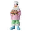 Picture of Viv! Christmas Kerstbeeld - Gingerbread Chef Kerstman - pastel - roze groen - 42cm