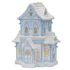 Picture of Viv! Christmas Kerstbeeld - Gingerbread Huis incl. LED Verlichting - wit blauw - 37cm