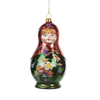 Picture of Viv! Christmas Kerstornament - Matroesjka Pop - glas - groen rood - 14cm
