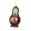 Picture of Viv! Christmas Kerstornament - Matroesjka Pop - glas - rood groen - 14cm