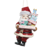 Picture of Viv! Christmas Kerstornament - Kerstman met Cadeaus - rood wit blauw roze - 11,5cm