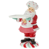 Picture of Viv! Christmas Kerstbeeld - Kerstman met Serveerschaal - rood wit - 68cm