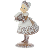 Picture of Viv! Christmas Kerstbeeld - Gingerbread Mrs. Claus met Snoephuis - bruin wit - 33cm