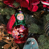 Picture of Viv! Christmas Kerstornament - Matroesjka Pop - glas - rood groen - 14cm