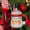 Picture of Kurt S. Adler Kerstornament - Kerstman Chocolademelk Mok - glas - wit rood - 13cm