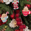 Picture of Viv! Christmas Kerstornament - Gingerbread Kindjes in Mok - set van 2 - blauw rood - 10cm