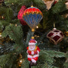 Picture of Viv! Christmas Kerstornament - Kerstman Parachute - mond geblazen glas - rood goud blauw groen - 18cm