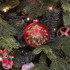 Picture of Viv! Christmas Kerstbal - Mistletoe - glas - rood - 10cm