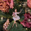 Picture of Viv! Christmas Kerstornament - Ballerina met Notenkraker - roze wit - 14cm