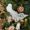 Picture of Viv! Christmas Kerstboomversiering - Vogeltjes Kant op Clip - set van 3 - wit - 18cm