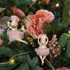 Picture of Viv! Christmas Kerstornament - Ballerina Muisjes - set van 2 - roze - 11cm