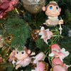 Picture of Viv! Christmas Kerstornament - Ballerina Aapjes - set van 2 - bruin roze goud - 9cm