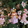 Picture of Kurt S. Adler Kerstornament - Baby Beer's Eerste Kerst - kraamcadeau meisje - glas - roze - 13cm