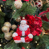 Picture of Viv! Christmas Kerstornament - Kerstman Yoga - mond geblazen glas - rood - 10,5cm