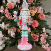 Picture of Viv! Christmas Kerstbeeld - Kerst Notenkraker Gingerbread - roze groen rood bruin - 45cm