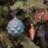 Picture of Viv! Christmas Kerstbal - Zilveren Kraaltjes - set van 2 - glas -  turquoise zilver - 10cm