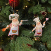 Picture of Viv! Christmas Kerstornament - Kerstman Chef - set van 2 - rood wit - 13cm