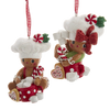 Picture of Kurt S. Adler Kerstornament - Gingerbread Mannetjes Chocolademelk - set van 2 - bruin rood wit - 10cm