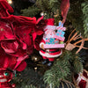 Picture of Viv! Christmas Kerstornament - Kerstman met Cadeaus - rood wit blauw roze - 11,5cm