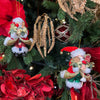 Picture of Viv! Christmas Kerstornament - Kerstman met Speelgoed - set van 2 - rood groen - 13,5cm
